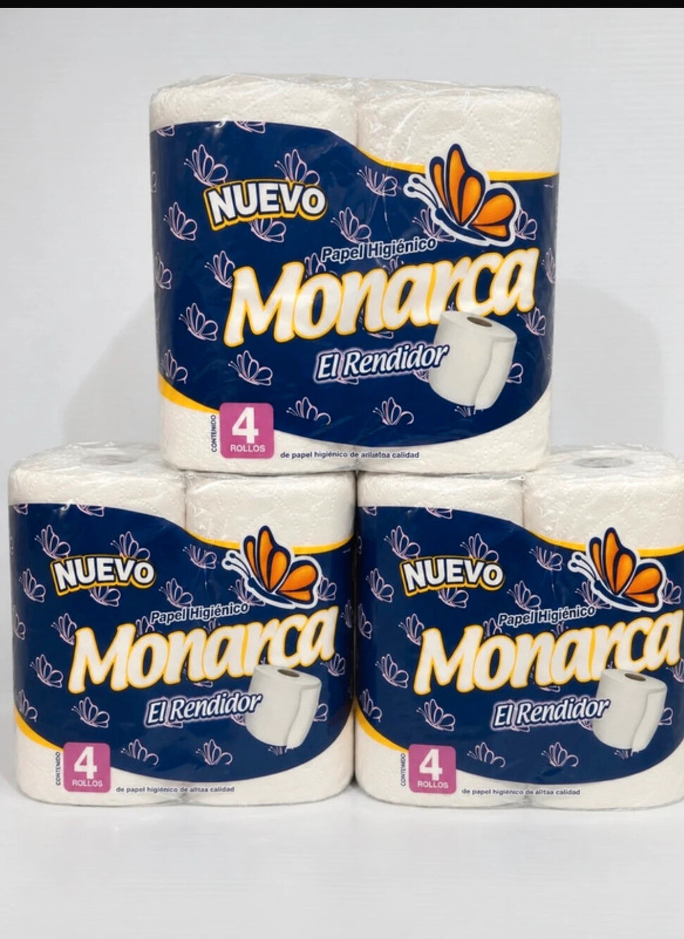monarca toilet paper 12 rolls – 3 packs of 4 rolls each – el rendidor – new seal